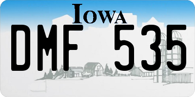 IA license plate DMF535