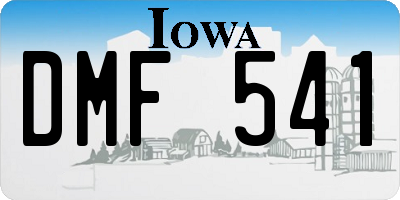 IA license plate DMF541