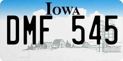 IA license plate DMF545