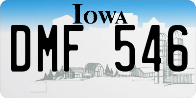 IA license plate DMF546