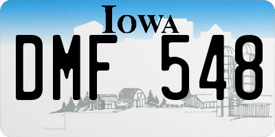 IA license plate DMF548