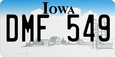 IA license plate DMF549