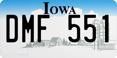 IA license plate DMF551