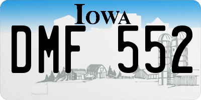 IA license plate DMF552