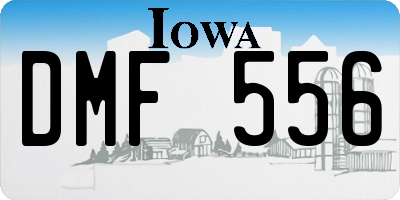 IA license plate DMF556