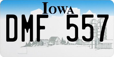 IA license plate DMF557