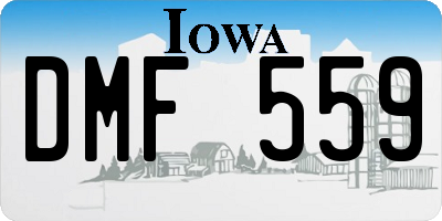 IA license plate DMF559