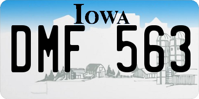 IA license plate DMF563