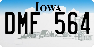 IA license plate DMF564