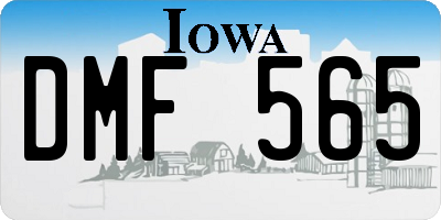 IA license plate DMF565