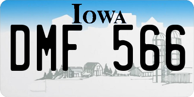 IA license plate DMF566