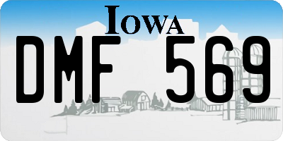 IA license plate DMF569