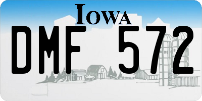IA license plate DMF572