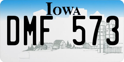 IA license plate DMF573