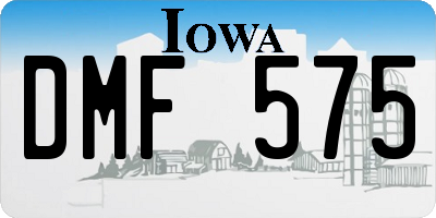IA license plate DMF575