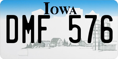IA license plate DMF576