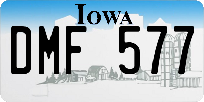 IA license plate DMF577