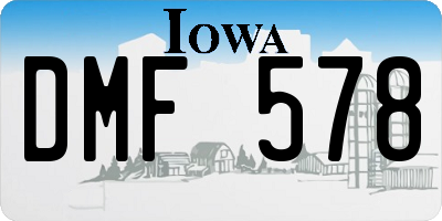 IA license plate DMF578