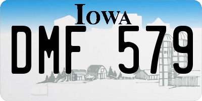 IA license plate DMF579
