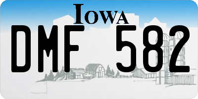 IA license plate DMF582