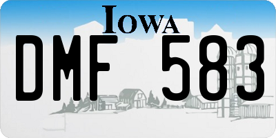 IA license plate DMF583