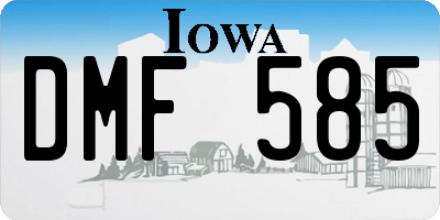 IA license plate DMF585