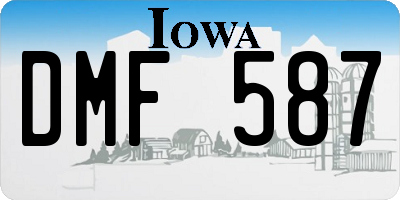 IA license plate DMF587