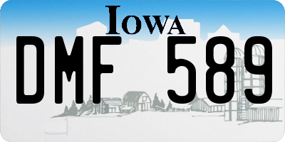 IA license plate DMF589