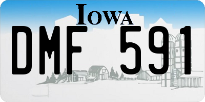 IA license plate DMF591