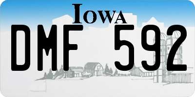 IA license plate DMF592