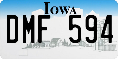 IA license plate DMF594
