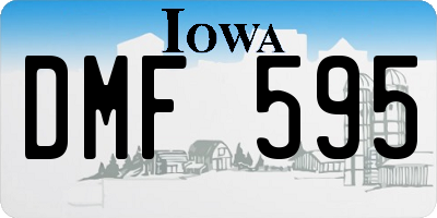 IA license plate DMF595