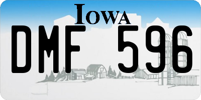 IA license plate DMF596