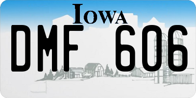 IA license plate DMF606