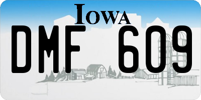 IA license plate DMF609