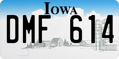 IA license plate DMF614