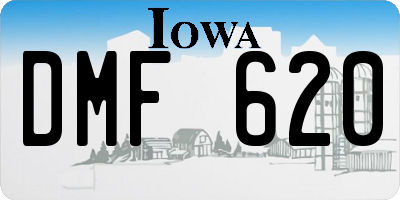 IA license plate DMF620