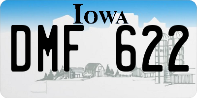 IA license plate DMF622