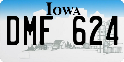 IA license plate DMF624