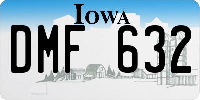 IA license plate DMF632