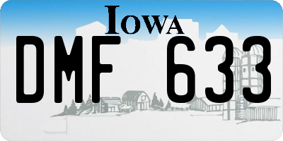 IA license plate DMF633