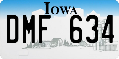 IA license plate DMF634