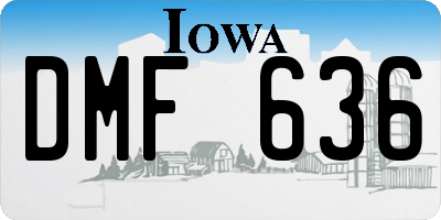 IA license plate DMF636