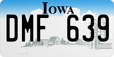 IA license plate DMF639