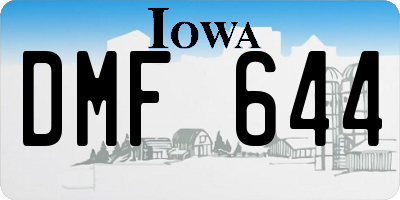 IA license plate DMF644