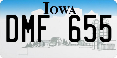 IA license plate DMF655