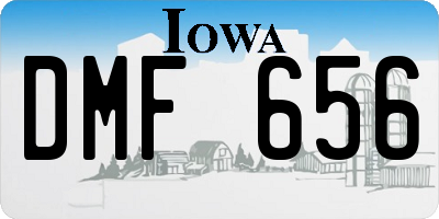 IA license plate DMF656