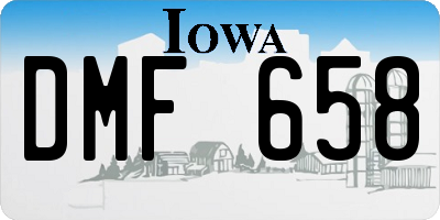 IA license plate DMF658
