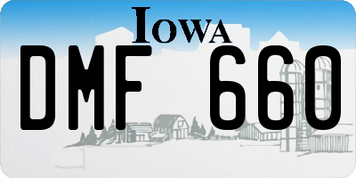 IA license plate DMF660