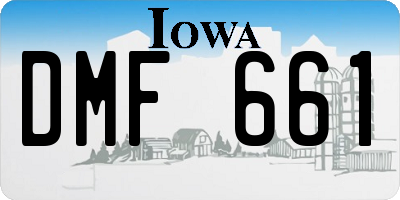 IA license plate DMF661